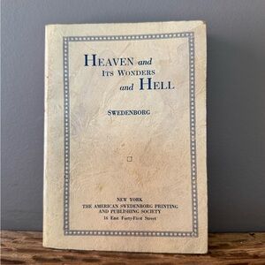 SOLD Heaven and Its Wonders and Hell Book From Things Heard & Seen Swedenborg
